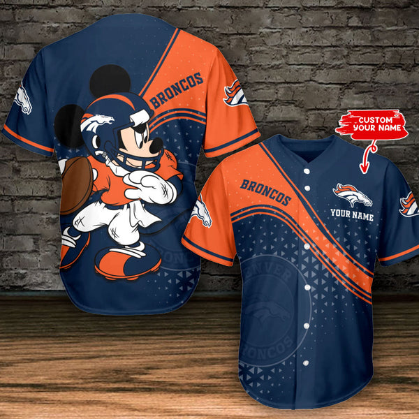 Denver Broncos Personalized Baseball Jersey 018