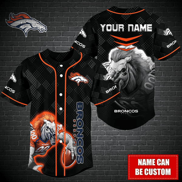 Denver Broncos Personalized Baseball Jersey 036