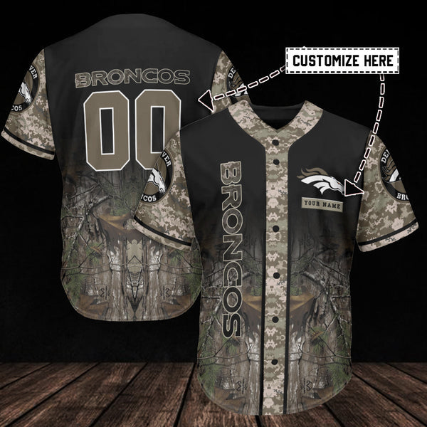 Denver Broncos Personalized Baseball Jersey 037