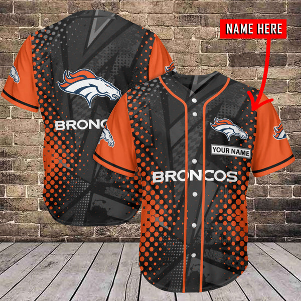 Denver Broncos Personalized Baseball Jersey 033