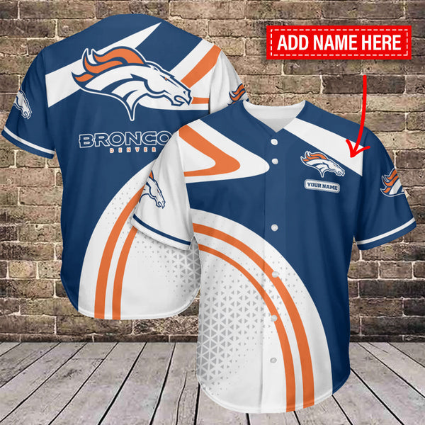Denver Broncos Personalized Baseball Jersey 032