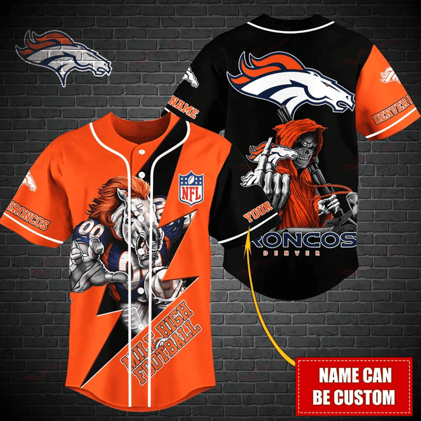 Denver Broncos Personalized Baseball Jersey 034