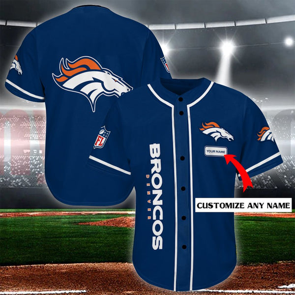 Denver Broncos Personalized Baseball Jersey 025