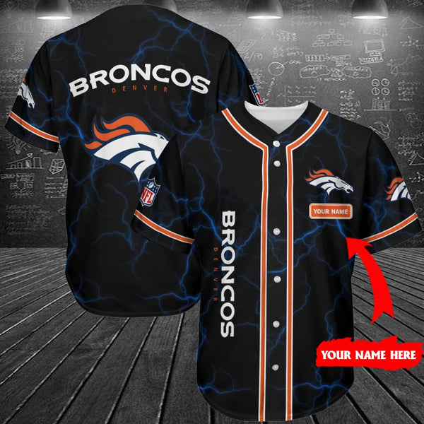 Denver Broncos Personalized Baseball Jersey 025