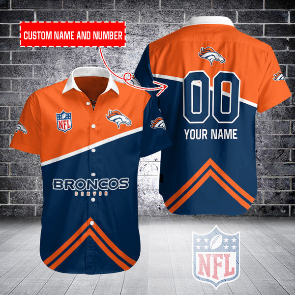 Denver Broncos 2 (34) Personalized Hawaiian Button down shirt
