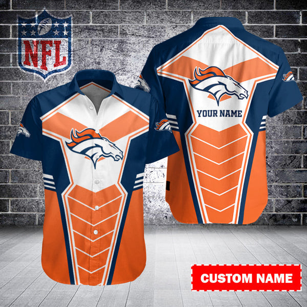Denver Broncos 2 (42) Personalized Hawaiian Button down shirt