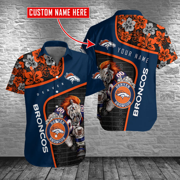 Denver Broncos 2 (40) Personalized Hawaiian Button down shirt