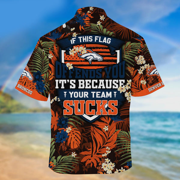 Denver Broncos 2 (39) Personalized Hawaiian Button down shirt