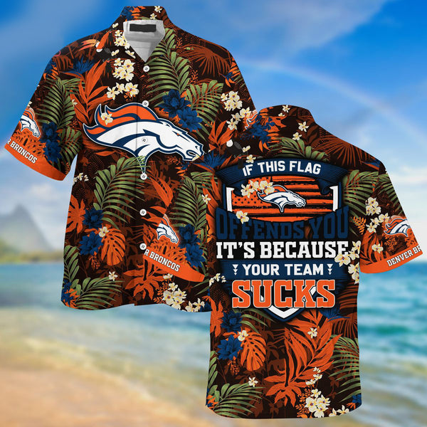 Denver Broncos 2 (39) Personalized Hawaiian Button down shirt