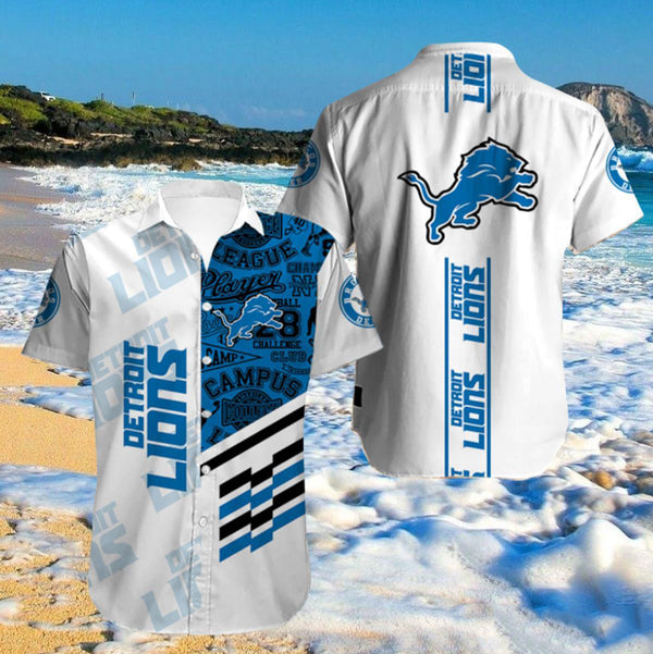 Detroit Lions 2 (21) Personalized Hawaiian Button down shirt