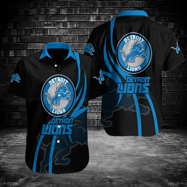 Detroit Lions 2 (36) Personalized Hawaiian Button down shirt