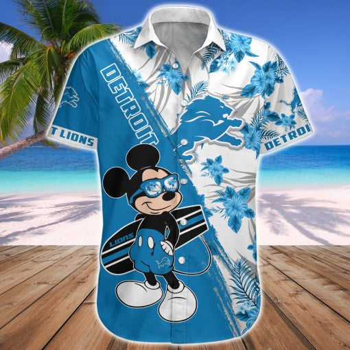 Detroit Lions 2 (32) Personalized Hawaiian Button down shirt