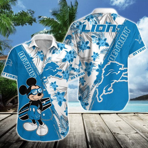Detroit Lions 2 (32) Personalized Hawaiian Button down shirt