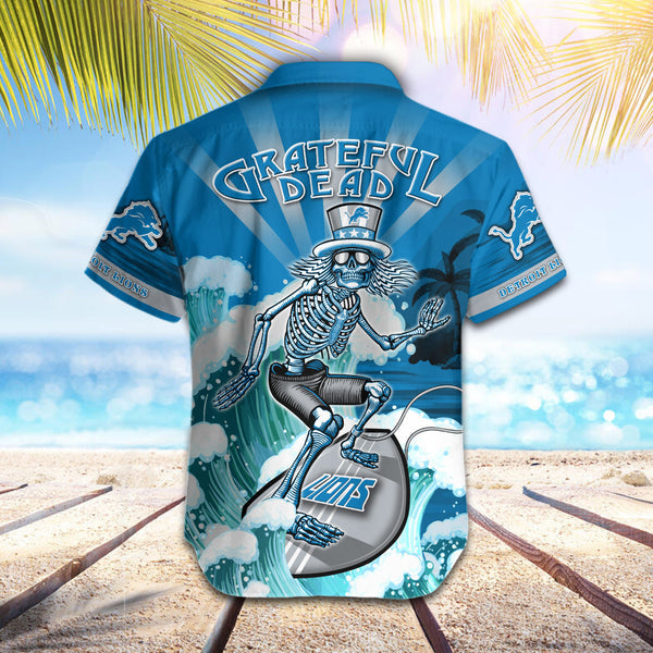 Detroit Lions 2 (25) Personalized Hawaiian Button down shirt