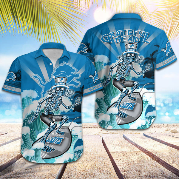 Detroit Lions 2 (25) Personalized Hawaiian Button down shirt
