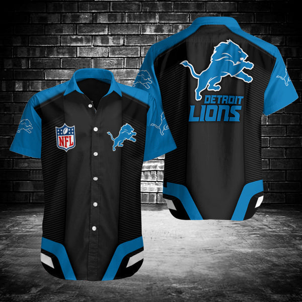 Detroit Lions 2 (34) Personalized Hawaiian Button down shirt