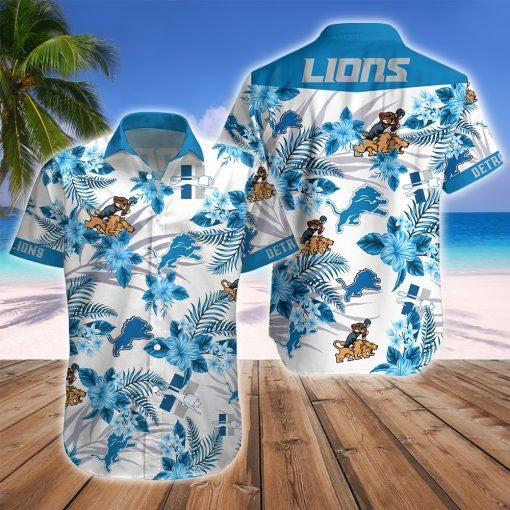 Detroit Lions 2 (46) Personalized Hawaiian Button down shirt