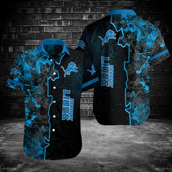 Detroit Lions 2 (38) Personalized Hawaiian Button down shirt