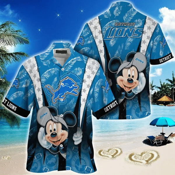 Detroit Lions 2 (37) Personalized Hawaiian Button down shirt