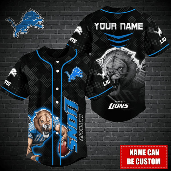 Detroit Lions Personalized Baseball Jersey 027