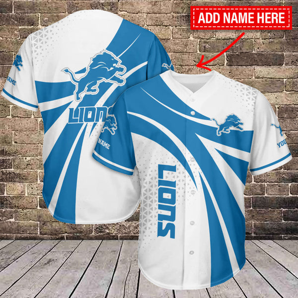 Detroit Lions Personalized Baseball Jersey 031