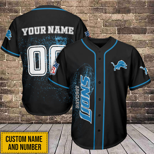Detroit Lions Personalized Baseball Jersey 042