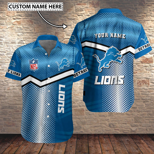 Detroit Lions 2 (39) Personalized Hawaiian Button down shirt