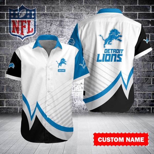 Detroit Lions 2 (60) Personalized Hawaiian Button down shirt