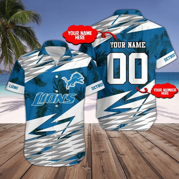 Detroit Lions 2 (57) Personalized Hawaiian Button down shirt