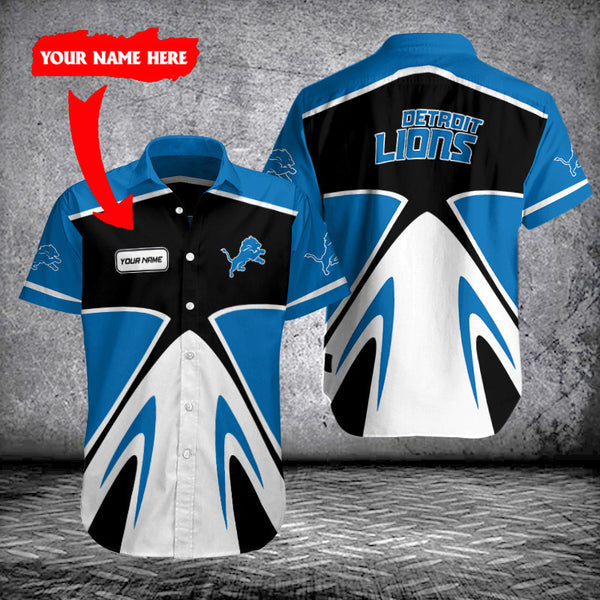Detroit Lions 2 (59) Personalized Hawaiian Button down shirt