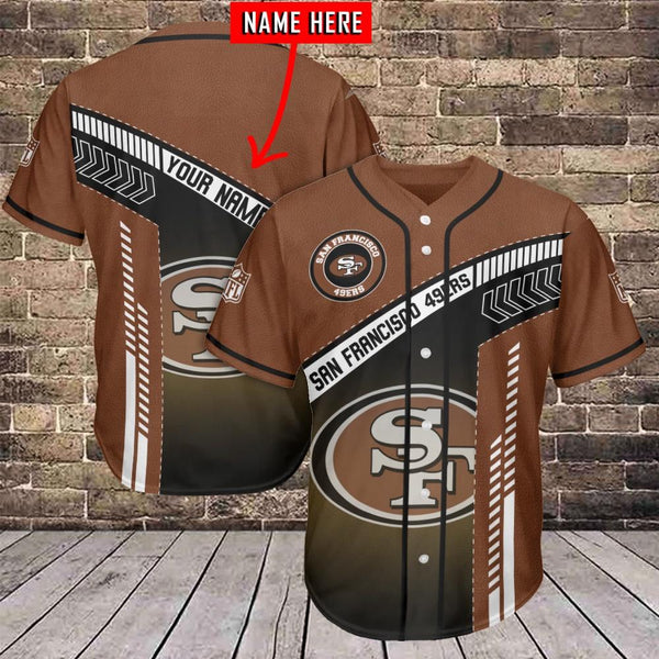 San Francisco 49ers Personalized Baseball Jersey 027