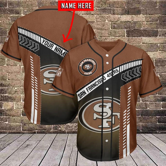 San Francisco 49ers Personalized Baseball Jersey 027