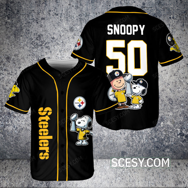 Pittsburgh Steelers Personalized Baseball Jersey 025