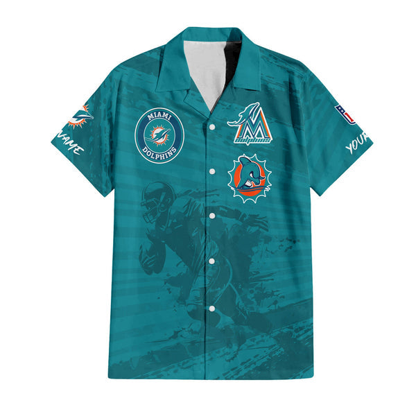 Miami Dolphins 2 (15) Personalized Hawaiian Button down shirt