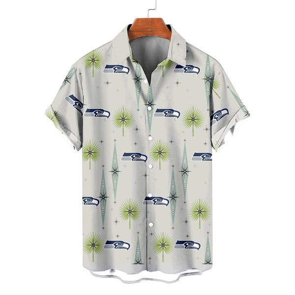 Seattle Seahawks 2 (10) Personalized Hawaiian Button down shirt