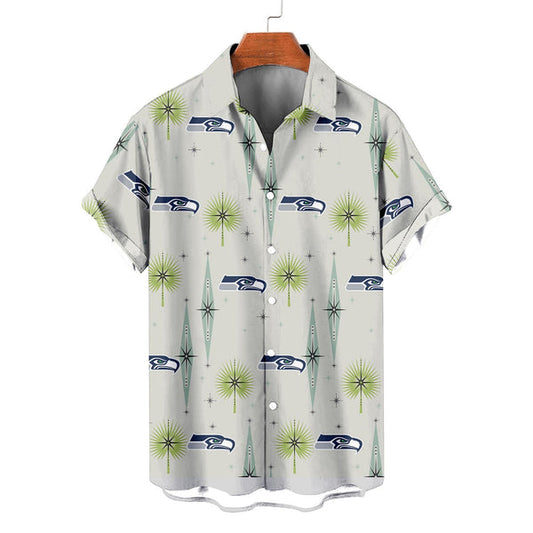 Seattle Seahawks 2 (10) Personalized Hawaiian Button down shirt