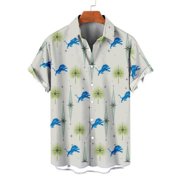 Detroit Lions 2 (54) Personalized Hawaiian Button down shirt