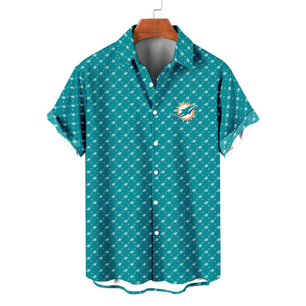 Miami Dolphins 2 (8) Personalized Hawaiian Button down shirt