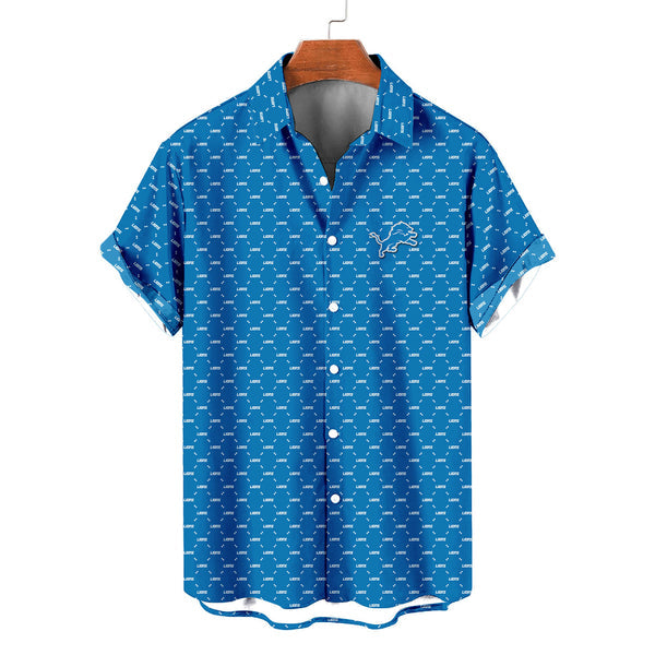 Detroit Lions 2 (52) Personalized Hawaiian Button down shirt