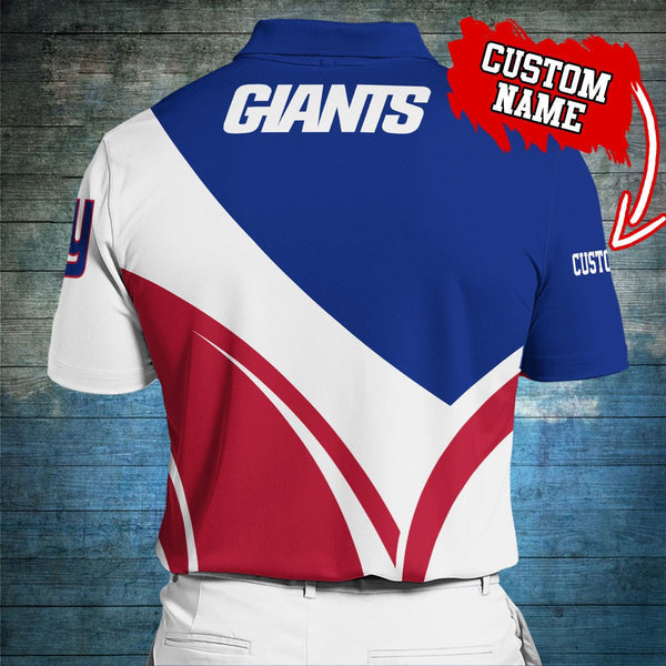 New York Giants Personalized Adult Polo Shirt 012
