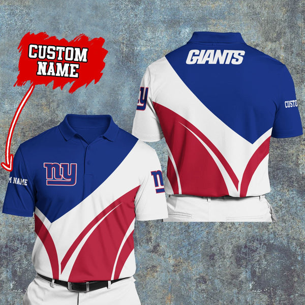 New York Giants Personalized Adult Polo Shirt 012