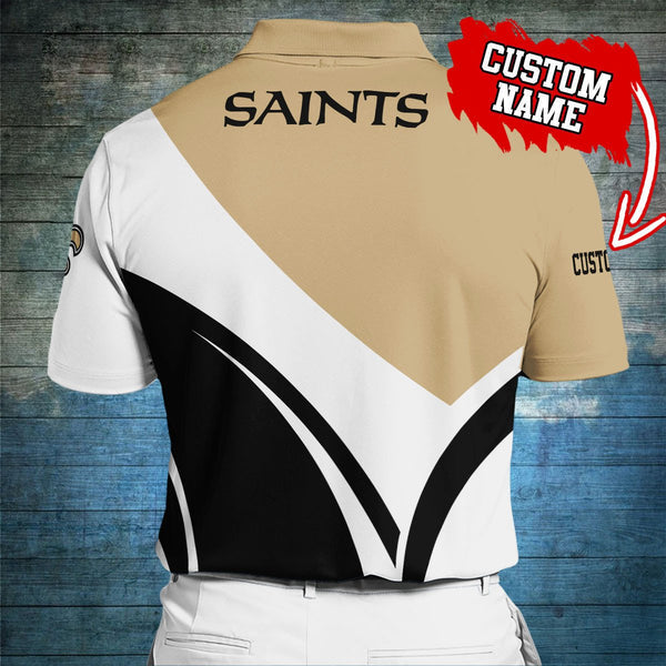 New Orleans Saints Personalized Adult Polo Shirt 012