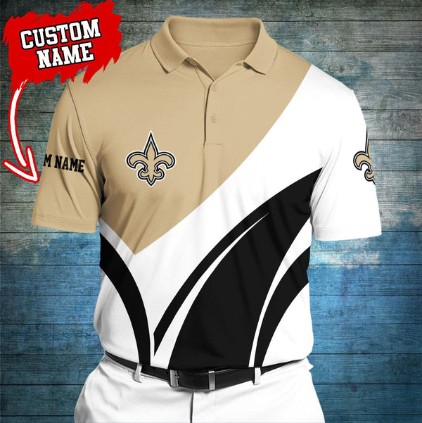 New Orleans Saints Personalized Adult Polo Shirt 012