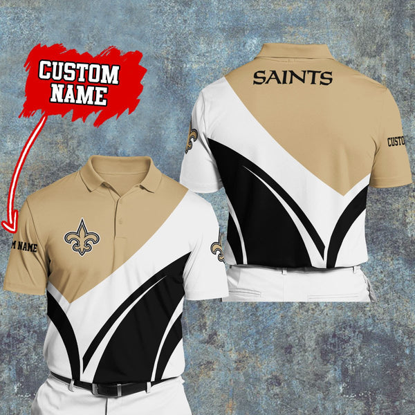 New Orleans Saints Personalized Adult Polo Shirt 012