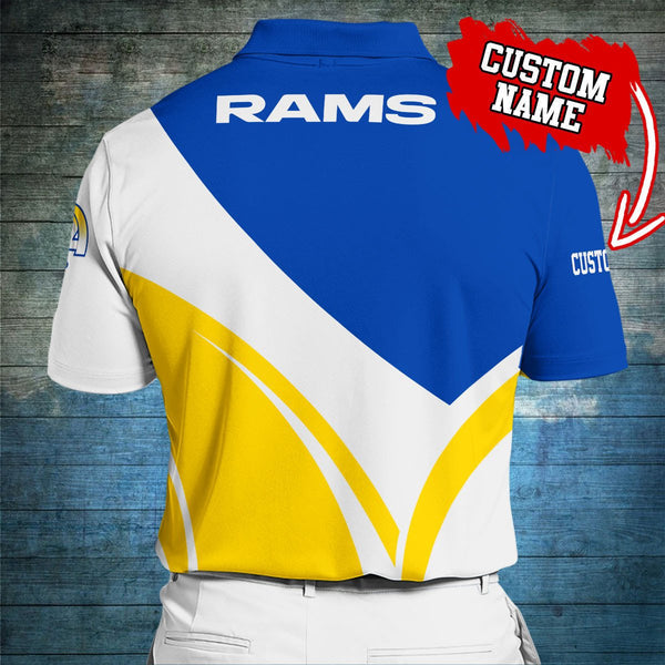 Los Angeles Rams Personalized Adult Polo Shirt 012