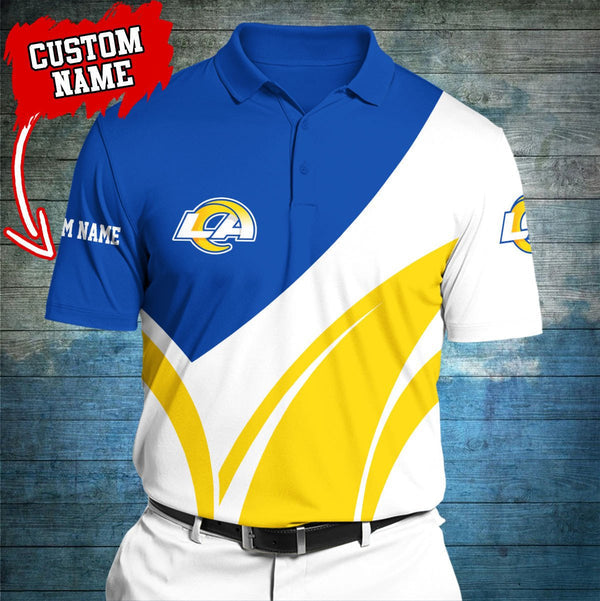 Los Angeles Rams Personalized Adult Polo Shirt 012