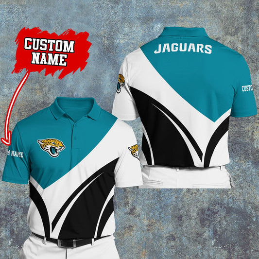 Jacksonville Jaguars Personalized Adult Polo Shirt 012
