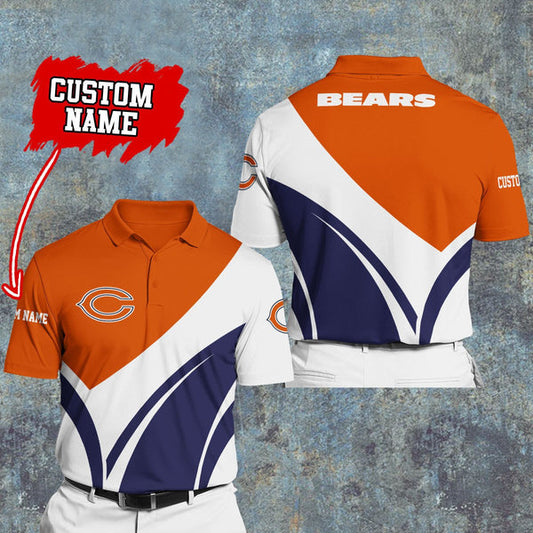 Chicago Bears Personalized Adult Polo Shirt 012