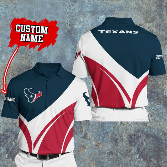 Houston Texans Personalized Adult Polo Shirt 012