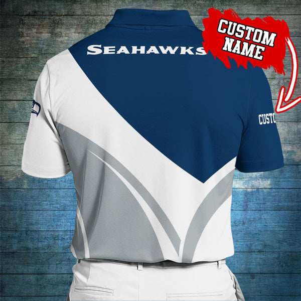 Seattle Seahawks Personalized Adult Polo Shirt 012